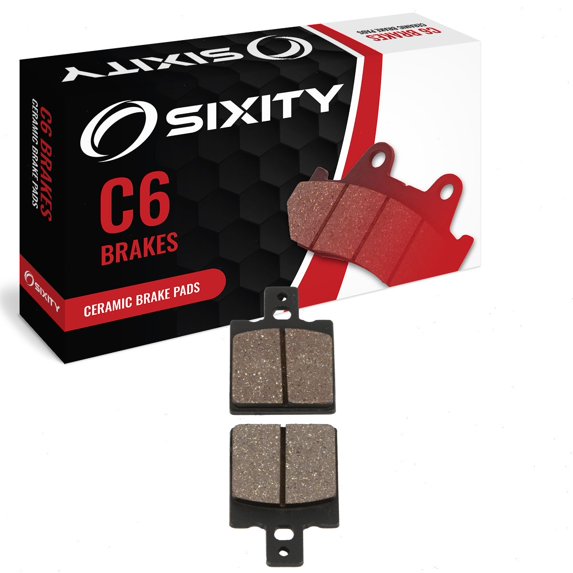 Sixity C6 Front Ceramic Brake Pads compatible with KTM 300 MXC 1986 Complete Set