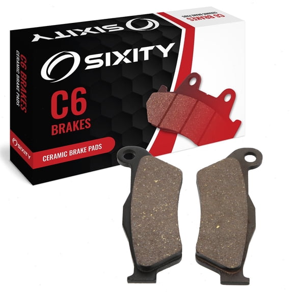 Sixity C6 Front Ceramic Brake Pads compatible with KTM MX 125 Brembo Calipers 1992-1993 Complete Set