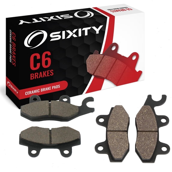 Sixity C6 Front Ceramic Brake Pads compatible with KYMCO People S 250 2007-2011 Complete Set