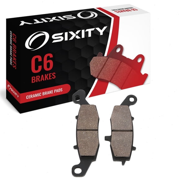Sixity C6 Front Ceramic Brake Pads compatible with Kawasaki VN1500J/R Vulcan 1500 Drifter J1 J2 R1 R2 R3 R4 R5 1999-2005 Complete Set
