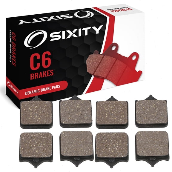Sixity C6 Front Ceramic Brake Pads compatible with MV Agusta Brutale 910 R Brembo Calipers 2005-2008 Complete Set