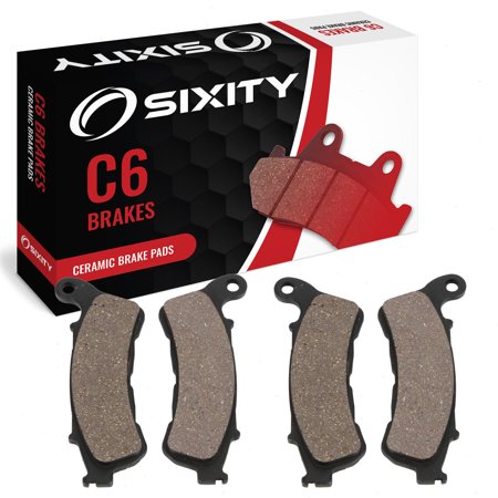 Sixity C6 Front Ceramic Brake Pads compatible with Suzuki C109RT Boulevard VLR 1800 TK8 TK9 TL0 Touring 2008-2009 Complete Set