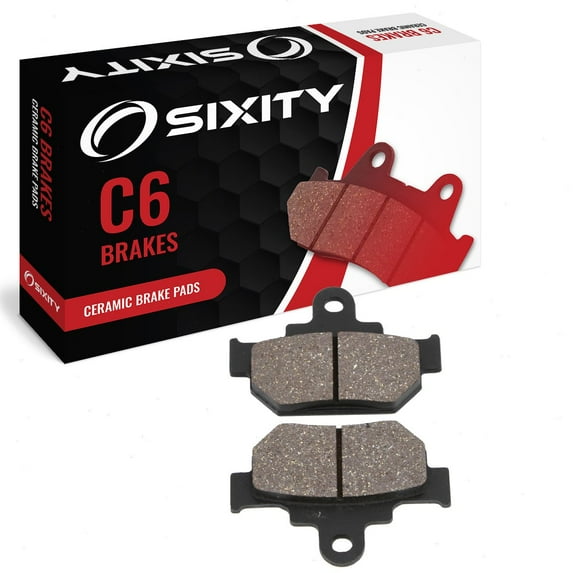 Sixity C6 Front Ceramic Brake Pads compatible with Suzuki GZ250 X Y K1 K2 K3 K4 K5 K6 K7 K8 K9 L0 Marauder 1999-2010 Complete Set