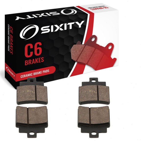 Sixity C6 Front Ceramic Brake Pads compatible with Sym RV 250 LM W 2007-2012 Complete Set