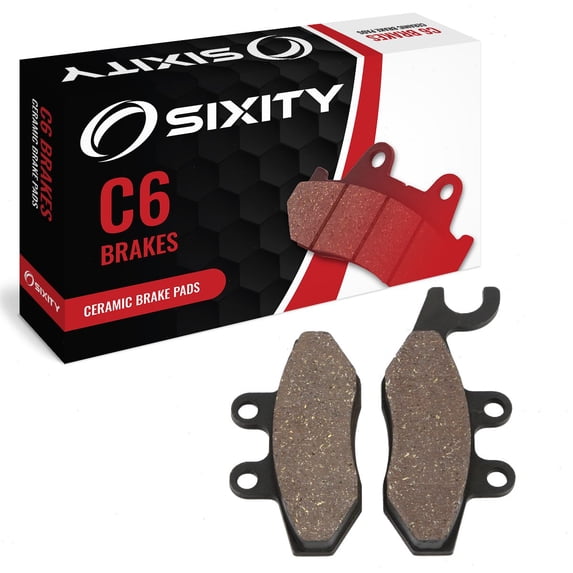 Sixity C6 Front Ceramic Brake Pads compatible with Vespa S 150 Sprint 4T 3V ie 2014 Complete Set