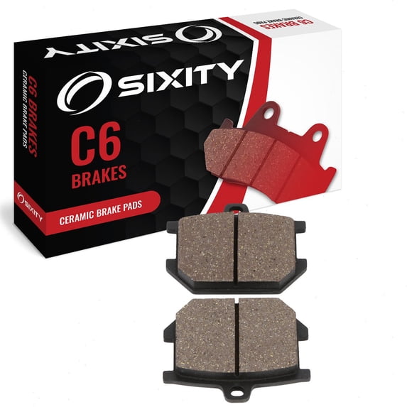 Sixity C6 Front Ceramic Brake Pads compatible with Yamaha XS650S Special SJ SK Heritage 1982-1983 Complete Set