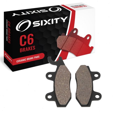 Sixity C6 Front Ceramic Brake Pads compatible with Yamaha YFM700R Raptor GYTR Edition 2007 Complete Set