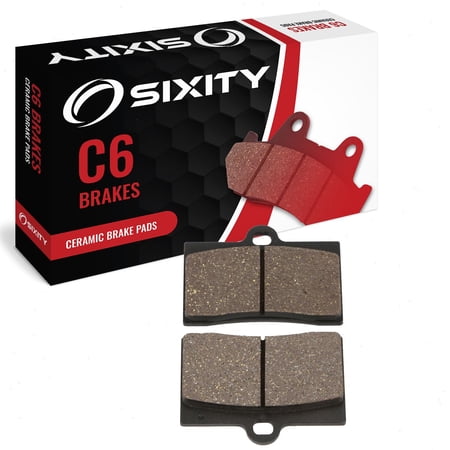 Sixity C6 Front Ceramic Brake Pads compatible with compatible with TM SMX 660 F 2004 Complete Set