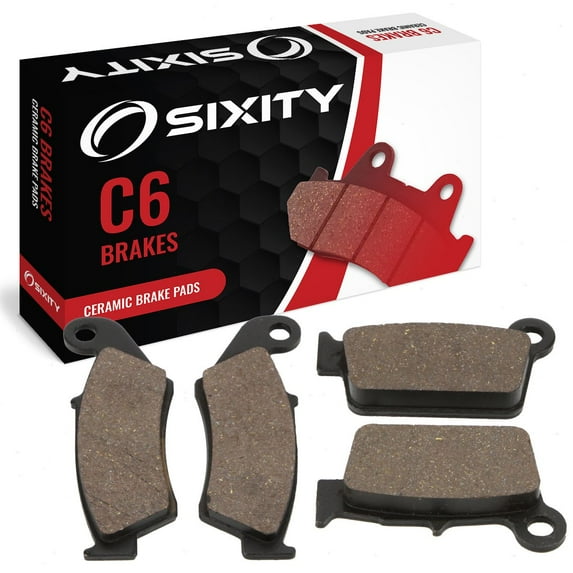Sixity C6 Front Rear Ceramic Brake Pads compatible with Beta 300 RR-Race Edition (2-Stroke) 2014 Complete Set
