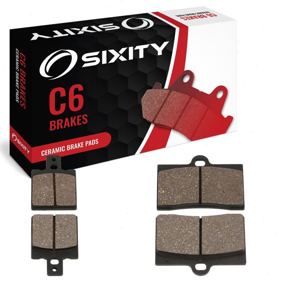 Sixity C6 Front Rear Ceramic Brake Pads compatible with Ducati Monster 600 City 1999 Complete Set