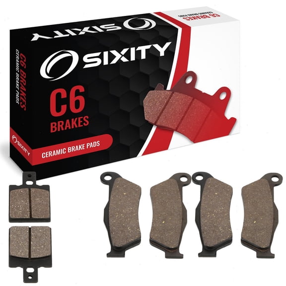 Sixity C6 Front Rear Ceramic Brake Pads compatible with Ducati Monster S2R Dark 2005-2006 Complete Set