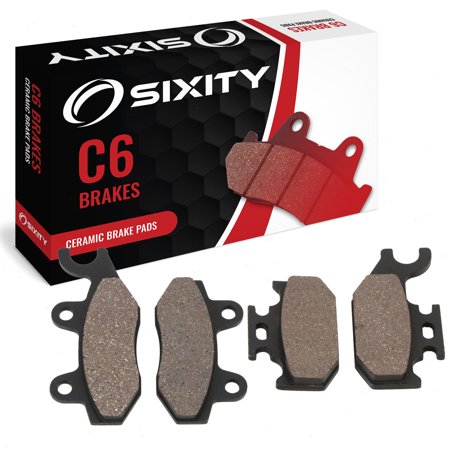 Sixity C6 Front Rear Ceramic Brake Pads compatible with Yamaha YFM700R Raptor GYTR Edition 2007 Complete Set