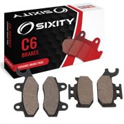 Sixity C6 Front Rear Ceramic Brake Pads compatible with Yamaha YFM700R Raptor GYTR Edition 2007 Complete Set
