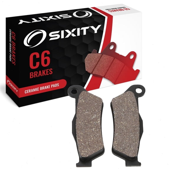 Sixity C6 Rear Ceramic Brake Pads compatible with BMW R850R Cast wheel ABS 1995-2001 Complete Set