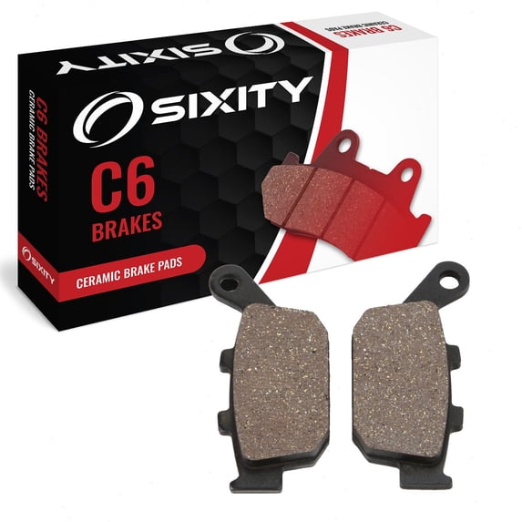 Sixity C6 Rear Ceramic Brake Pads compatible with Honda CBR650F ABS 2014 Complete Set