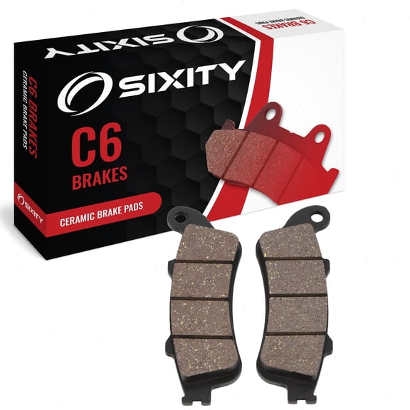 Sixity C6 Rear Ceramic Brake Pads compatible with Honda GL1800 Gold Wing 2007-2010 Complete Set