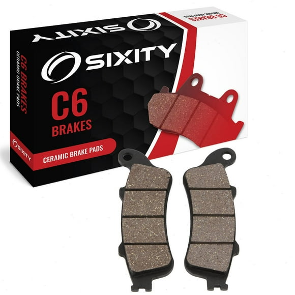 Sixity C6 Rear Ceramic Brake Pads compatible with Honda VFR800 Interceptor 2006-2009 Complete Set