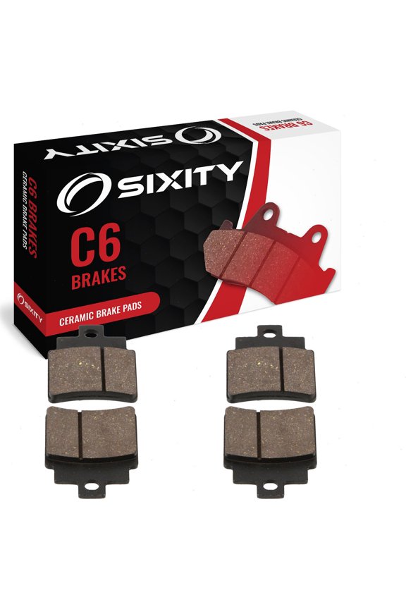 C6 Rear Ceramic Brake Pads compatible with KYMCO Mongoose 250 2004-2009 Complete Set