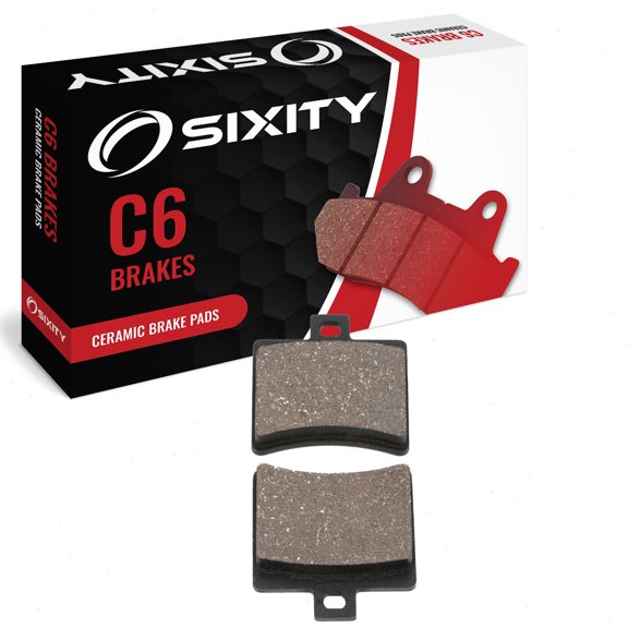 Sixity C6 Rear Ceramic Brake Pads compatible with Malaguti F18 150cc 2002-2004 Complete Set