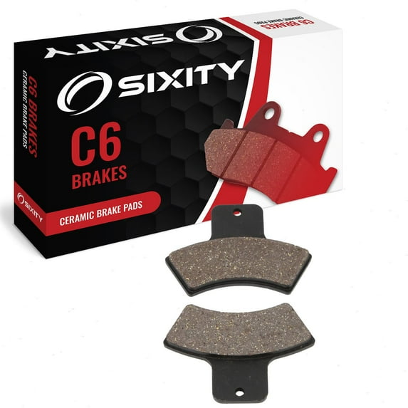 Sixity C6 Rear Ceramic Brake Pads compatible with Polaris Magnum 325 4x4 2001 Complete Set