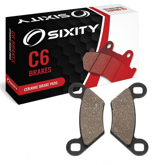 Sixity C6 Rear Ceramic Brake Pads compatible with Polaris Sportsman 550 EFI 2011 Complete Set