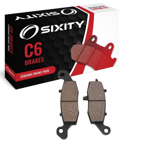 Sixity C6 Rear Ceramic Brake Pads compatible with Suzuki C90 Boulevard VL 1500 L3 2013 Complete Set