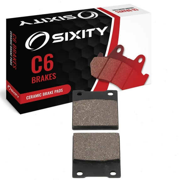 Sixity C6 Rear Ceramic Brake Pads compatible with Suzuki GS550ES ED ESD ES3 ES EF ESF ESG 1983-1986 Complete Set