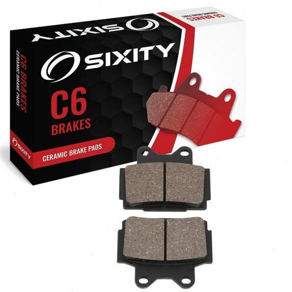 Sixity C6 Rear Ceramic Brake Pads compatible with Yamaha RZ 500 1984-1986 Complete Set