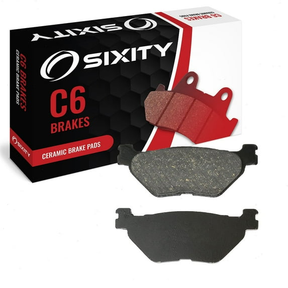 Sixity C6 Rear Ceramic Brake Pads compatible with Yamaha XP 500 T-Max 5GJ5 2001 Complete Set