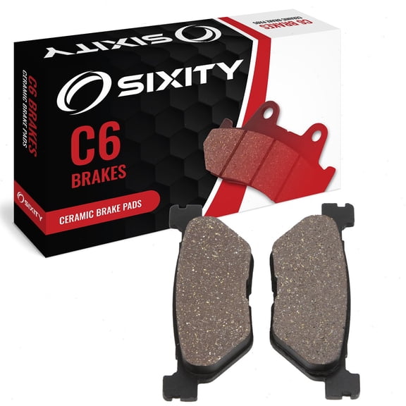 Sixity C6 Rear Ceramic Brake Pads compatible with Yamaha XP500 TMAX Y Z A 4B51 2009-2011 Complete Set