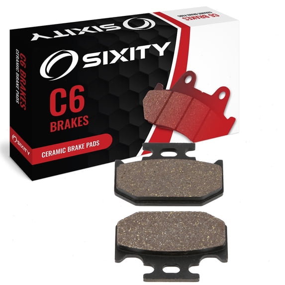Sixity C6 Rear Ceramic Brake Pads compatible with Yamaha YZ250WR WRA 1990 Complete Set