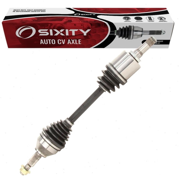 Sixity Front Left CV Axle compatible with Ford Explorer 3.5L V6 2011-2019 - Driver Side Complete Axle Shaft Assembly