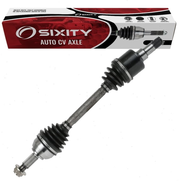 Sixity Front Left CV Axle compatible with Ford Focus 2.0L 2.3L L4 2000-2011 - Driver Side Complete Axle Shaft Assembly