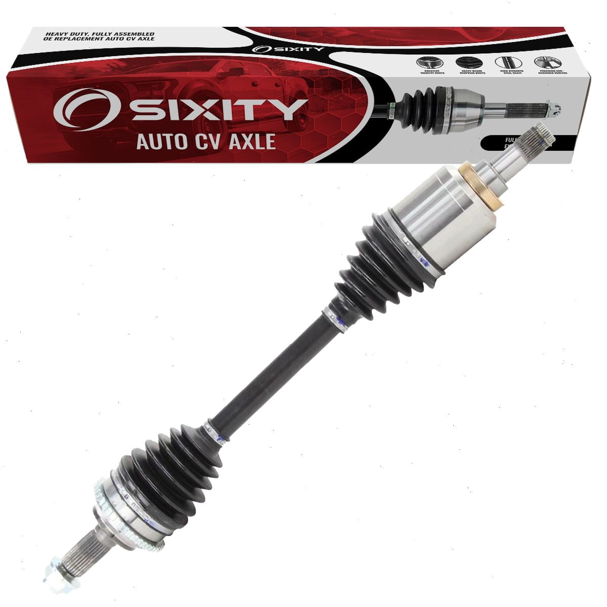 Sixity Front Left CV Axle compatible with Ford Fusion 2.5L L4 2010-2012 - Driver Side Complete Axle Shaft Assembly