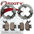 thumbnail image 1 of Sixity Front Organic Brake Pads Rotor compatible with Suzuki LT-A750X KingQuad AXi 4x4 2008-2009 Complete Set, 1 of 2