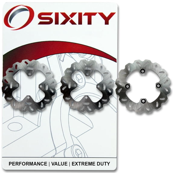 Sixity Front Rear Rotor compatible with Can-Am Outlander Max 800R EFI XT 2011-2012 Complete Set