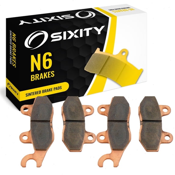 Sixity N6 Front Rear Sintered Brake Pads compatible with ATK 350 CC 1993-1996 Complete Set