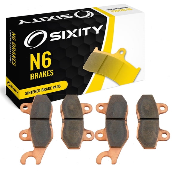 Sixity N6 Front Rear Sintered Brake Pads compatible with ATK 406 CC 1993-1996 Complete Set