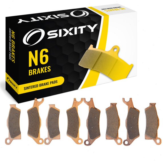 Sixity N6 Front Rear Sintered Brake Pads compatible with Can-Am Outlander 1000 6x6 XT 2015 Complete Set