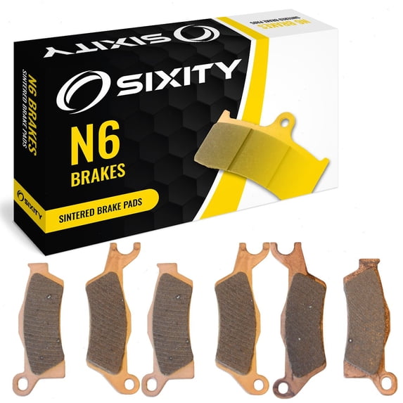 Sixity N6 Front Rear Sintered Brake Pads compatible with Can-Am Outlander Max 500 EFI XT 2013-2014 Complete Set