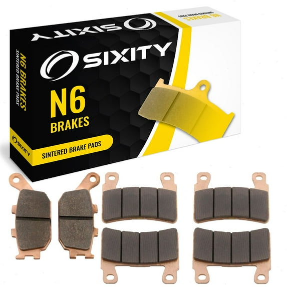 Sixity N6 Front Rear Sintered Brake Pads compatible with Honda CBR929RR 2000-2001 Complete Set