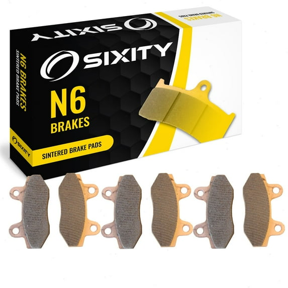 Sixity N6 Front Rear Sintered Brake Pads compatible with Hyosung GT650S 2006-2008 Complete Set