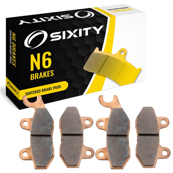 Sixity N6 Front Rear Sintered Brake Pads compatible with Kawasaki EX300 Ninja 300 SE AEF AEFA AES AFFA Non ABS 2014-2015 Complete Set