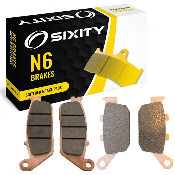 Sixity N6 Front Rear Sintered Brake Pads compatible with Suzuki GW250 L4 L5 2015 Complete Set