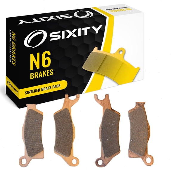 Sixity N6 Front Sintered Brake Pads compatible with Can-Am Outlander Max 1000 EFI XT-P 2013 Complete Set