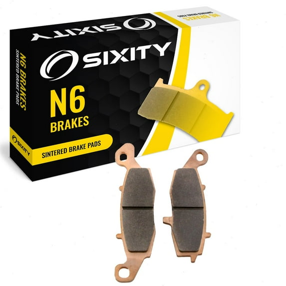 Sixity N6 Front Sintered Brake Pads compatible with Kawasaki VN800B Vulcan 800 Classic B1 B2 B3 B4 B5 B6 B7 B8 B9 B10 1996-2005 Complete Set