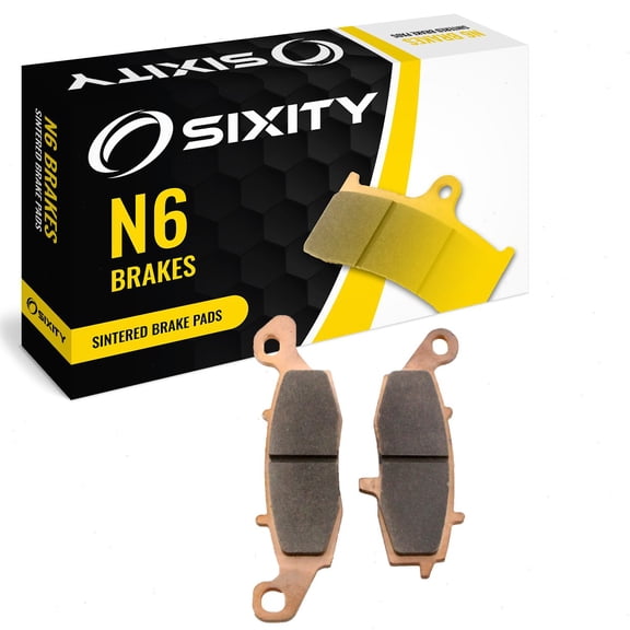 Sixity N6 Front Sintered Brake Pads compatible with Kawasaki VN800E Vulcan 800 Drifter C1 C2 E1 E2 E3 E4 E5 E6F 2000-2006 Complete Set