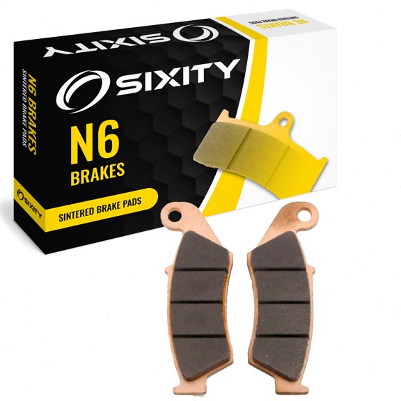 Sixity N6 Front Sintered Brake Pads compatible with Suzuki RM250 X Y K1 K2 K3 K4 K5 1999-2005 Complete Set