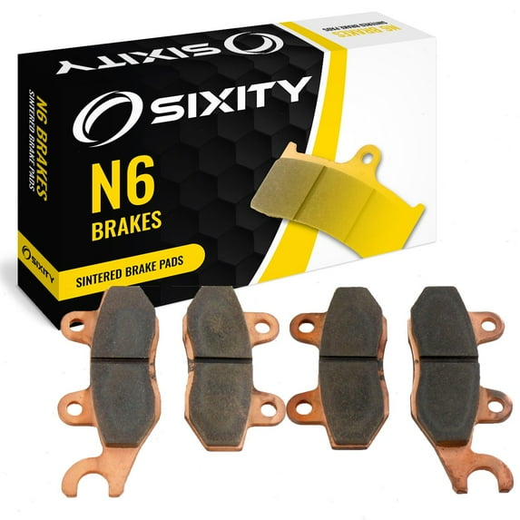 Sixity N6 Front Sintered Brake Pads compatible with Yamaha YFZ450 Bill Balance Edition 2006-2007 Complete Set