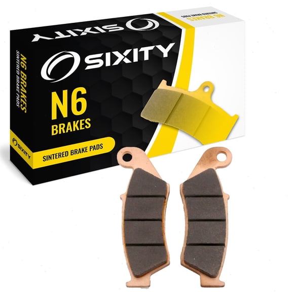 Sixity N6 Front Sintered Brake Pads compatible with Yamaha YZ125 P 2002 Complete Set